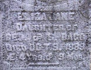 Надгробие Элизы Джейн на местном кладбище