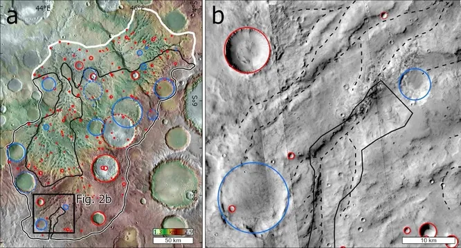 Реки текли на Марсе сотни миллионов лет